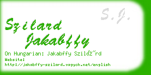 szilard jakabffy business card